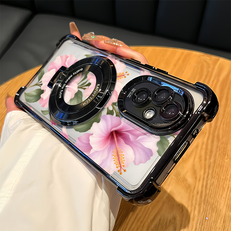Oppo A78 - Pink Hibiscus Flowers Pattern Phone Case