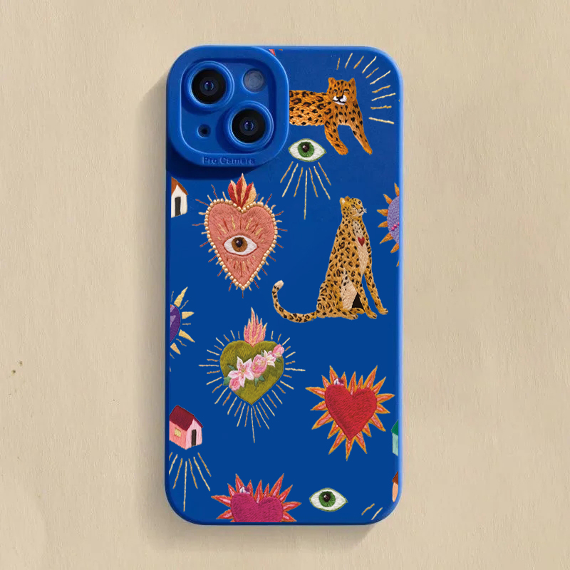 Samsung Galaxy S24 - Floral Leopard Eyes Phone Case For