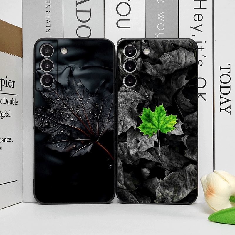 Huawei Mate 60 - Stylish Cool Black Maple Leaf Printed
