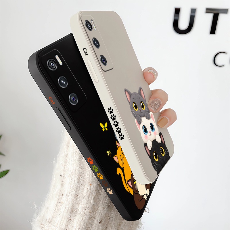 Cute Coloful Cats Phone Case F - Vivo V40 review and price