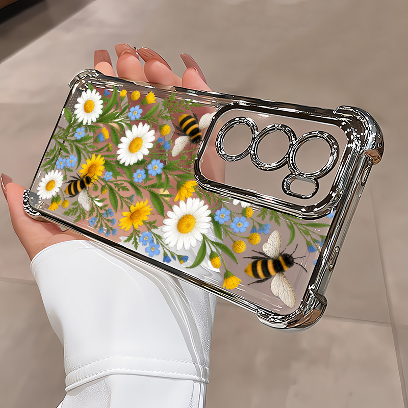 Cute Bee Daisy Floral Pattern  - Oppo Reno 12 review and price