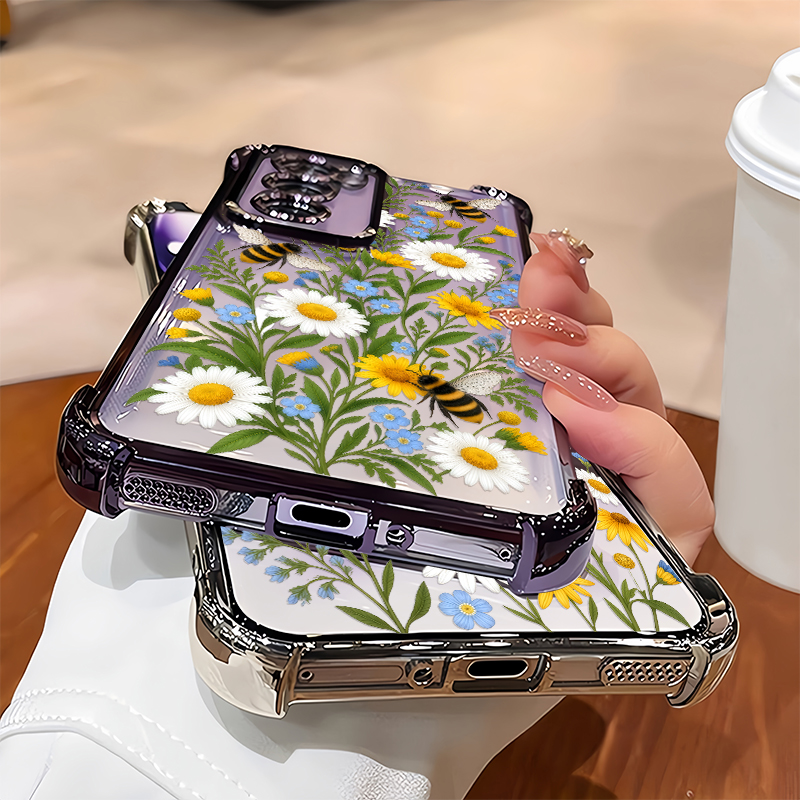 Cute Bee Daisy Floral Pattern  - Oppo Reno 12 review and price