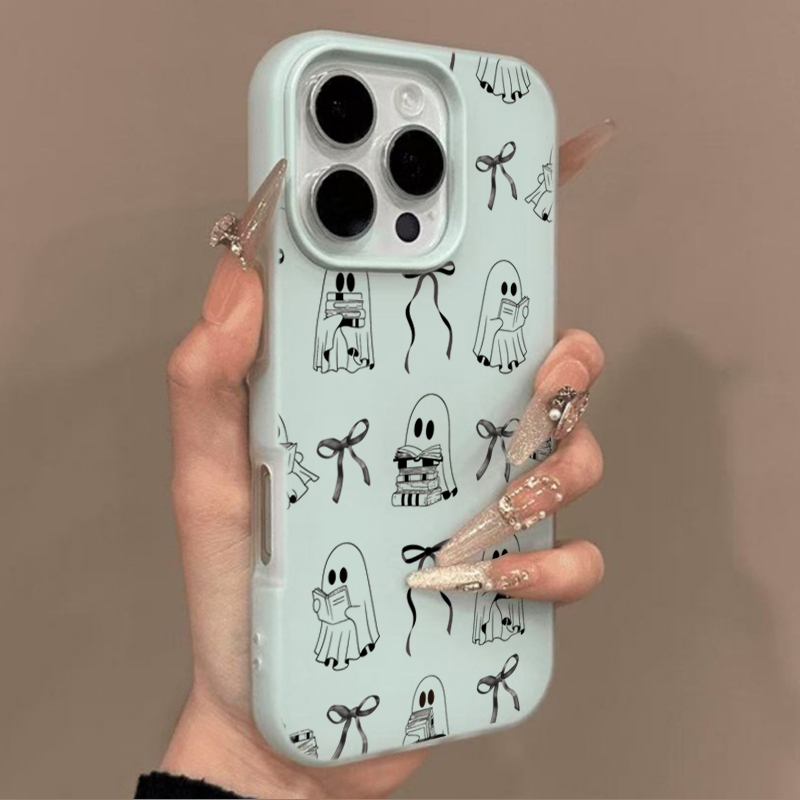Cute Halloween Book Ghost Bow  - Apple Iphone 16 review and price